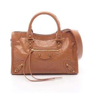 Balenciaga Le City Handbag Leather Brown